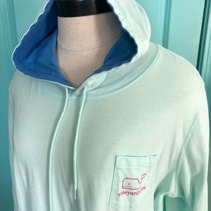 Vineyard Vines Tri Color L/S Whale Hoody Tee XL